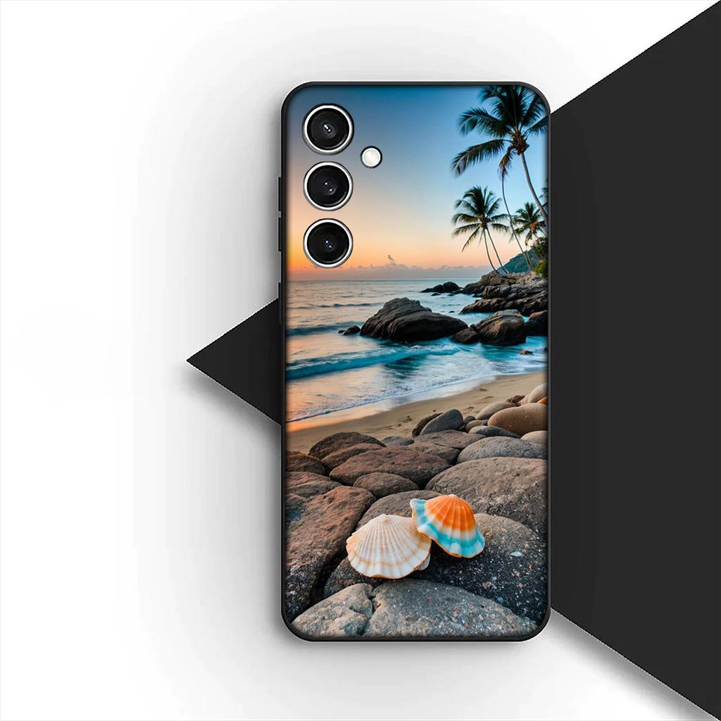 for Samsung Galaxy S20 S22 S21 FE Ultra Plus A07 A17 A15 A16 A25 A57 A37 Phone Case Mountain Sea Wave Beach Travel landscape