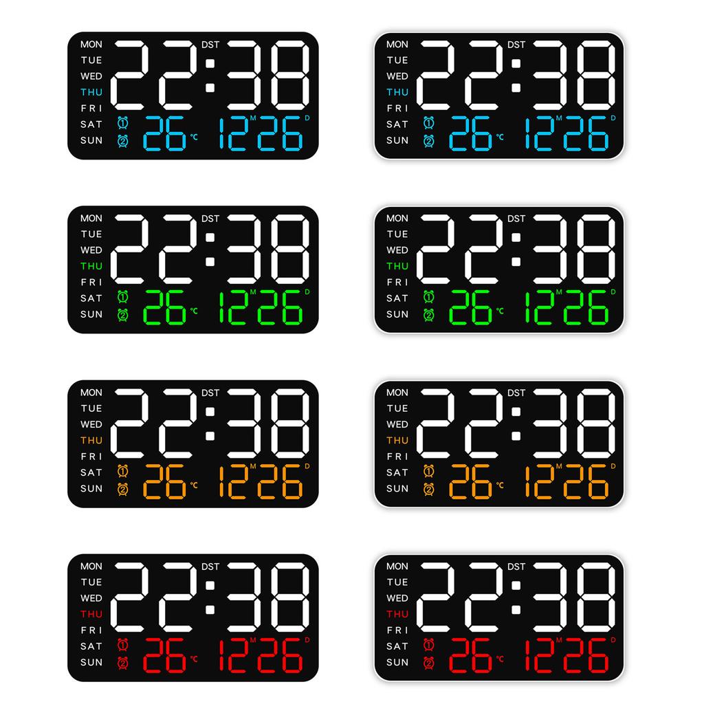 LED Digital Wall Clock Large Display Alarm Clock Perfect for Home Office Gym Decors and Seniors Precise Time Management