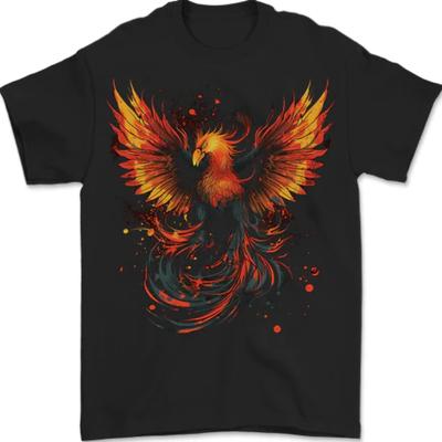A Phoenix Rising From the Flames Fantasy Unisex T-shirt