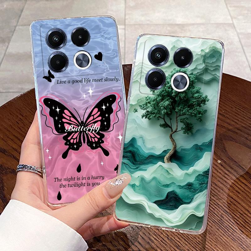 Jelly Casing For Infinix Note 40 5G X6851 X6852 Fundas Capa Clear Silicone Soft TPU Back Cover Cute Cat Rabbit Heart Phone Case