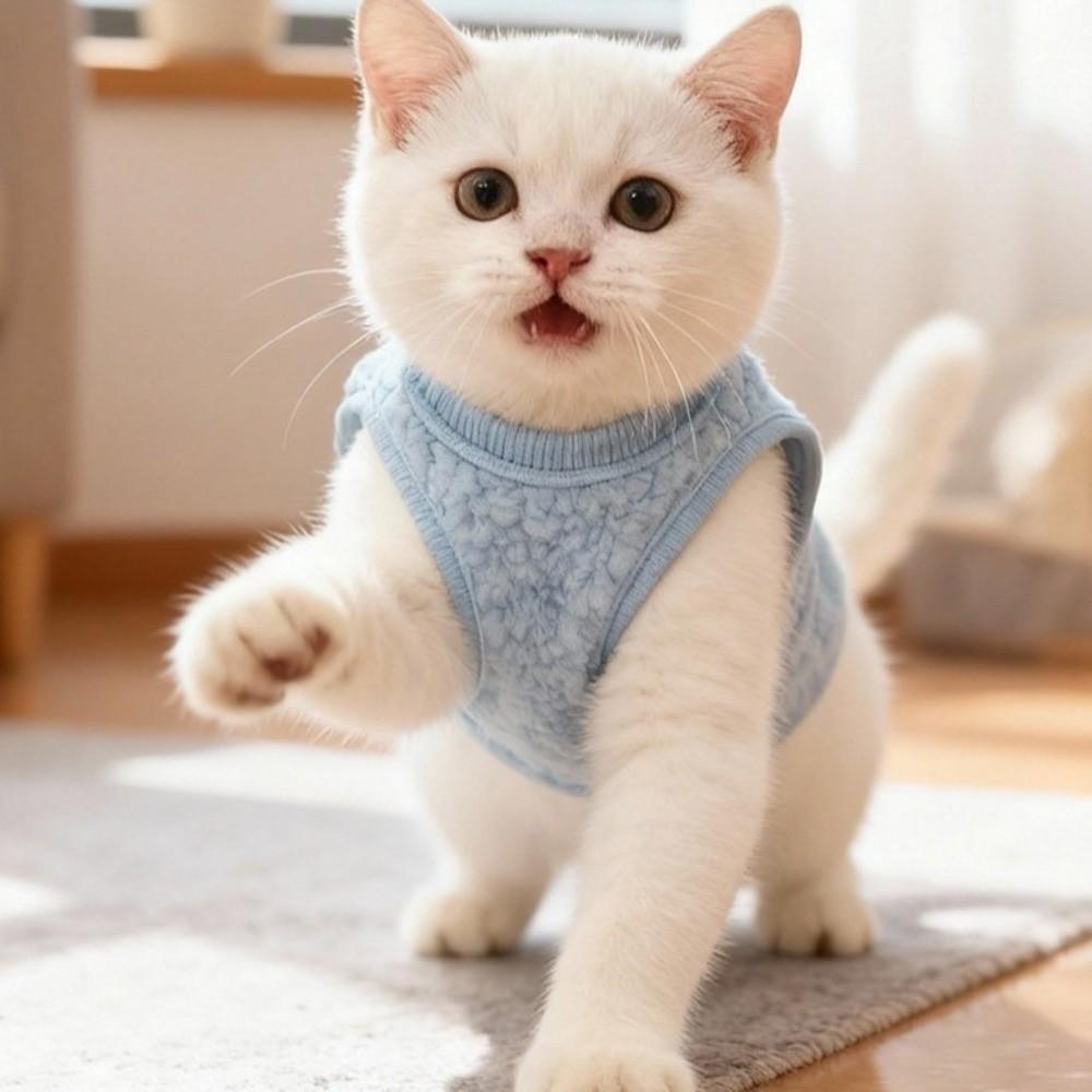 Warme Katze Ärmellose Weste Cartoon Hund Fleece Mantel Mode Welpen Jacke Wintersaison