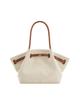 JW PEI Bolsa Tote Média Hana de Lona - Marrom