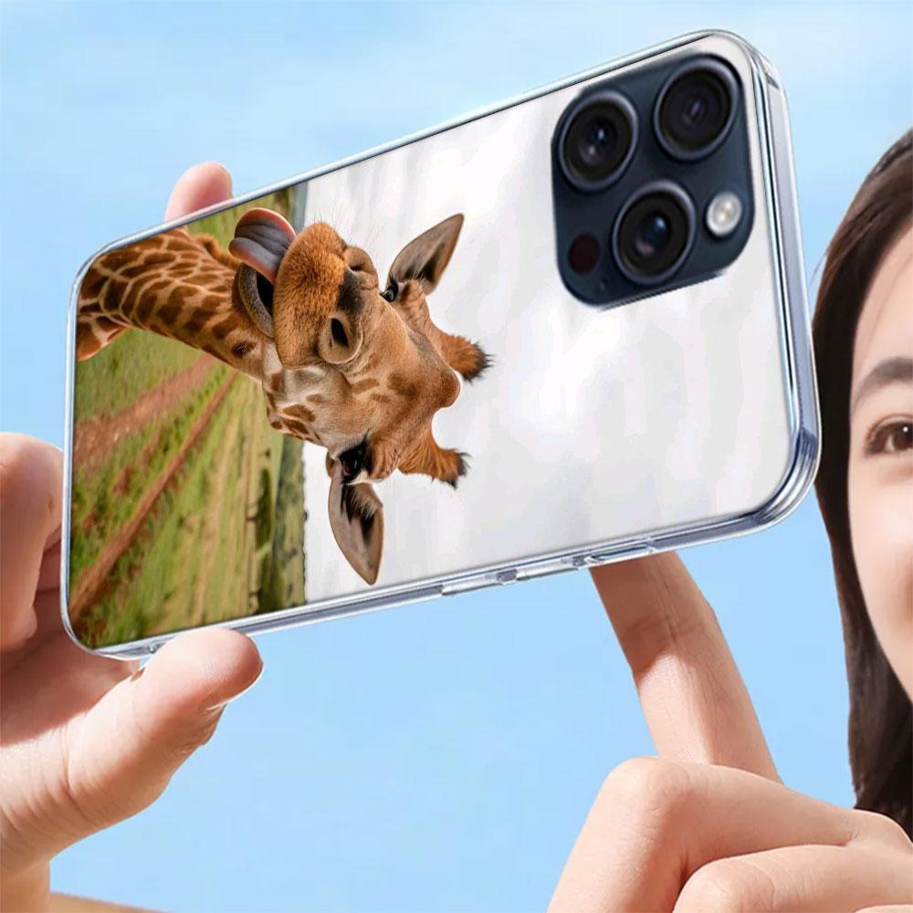 Giraffes Have Long Necks Clear Phone Case For Iphone 17 Air 16 Pro Max 15 Pro 14 Plus 17E 16E 11 13 12 Mini Cover Cases Fundas C