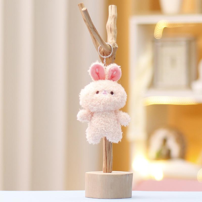 Panda Keychain Rabbit Cute Cartoon Girl Backpack Decorative Pendant Doll Plush