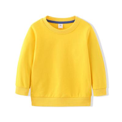 Kinderpullover aus reiner Baumwolle, Frühling und Herbst, dünner Abschnitt, einfarbig, Rundhalsausschnitt, langärmeliger Pullover, Kinderkleidung
