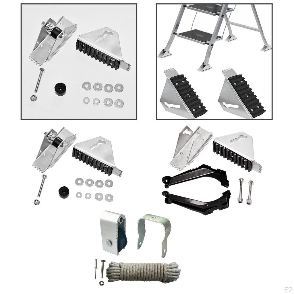 Extension Ladder Anti Skid Shoe Foot Accessories Repair Parts with Bolts, Nuts, Washers Aluminum
