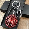 New Game Of Thrones Keychains Stark Wolf Head Dragon Badge Keychain Keyring Llaveros Of Movie Gifts For Friends