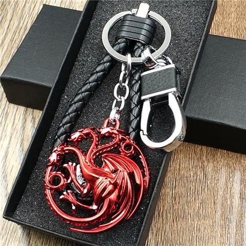 New Game Of Thrones Keychains Stark Wolf Head Dragon Badge Keychain Keyring Llaveros Of Movie Gifts For Friends