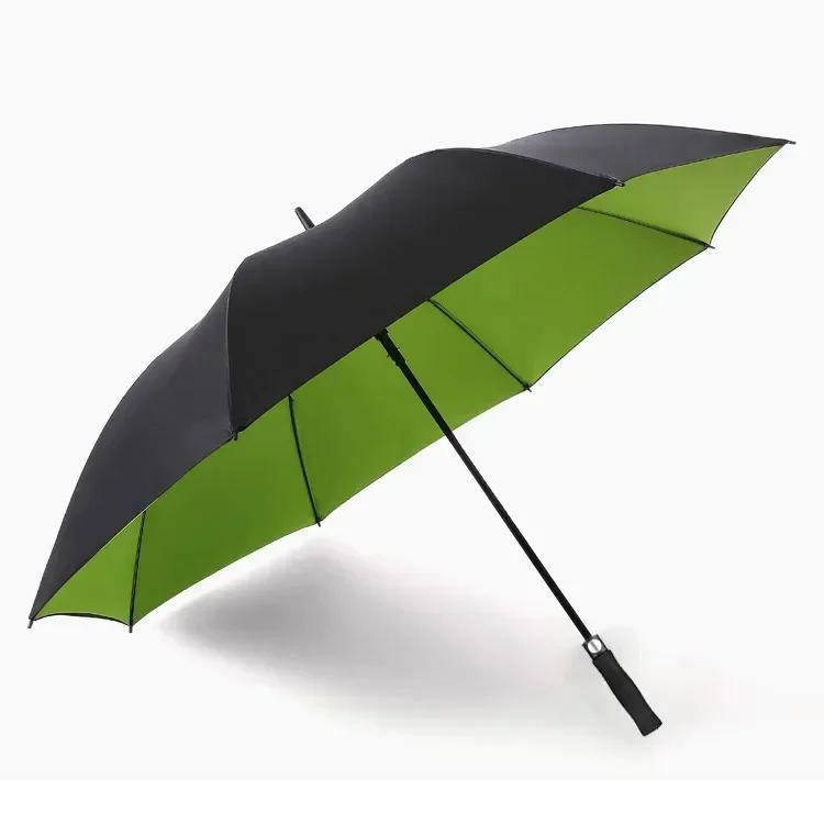 185CM Large Golf Umbrella Male Manual Long Handle Resistant UV Protection Parasol Shade Travel Beach Umbrella Windproof Strong