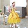 Princess Belle Princess One Luxury Magic Ring Princess Halloween School Cultural Christmas Children Yi-gog Dress, Dress, Cosplay, Piece, 8-Piece Set,