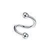 5/10/20pcs 3mm Steel Ball Spiral Ear Helix 6/8/10mm Twist Bar Ear Cartilage Tragus Lip Eyebrow Body Piercing
