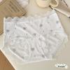 Female Summer New Lovely Lace Lace Extended Antibacterial Crotch Breathable Waist Triangle Briefs