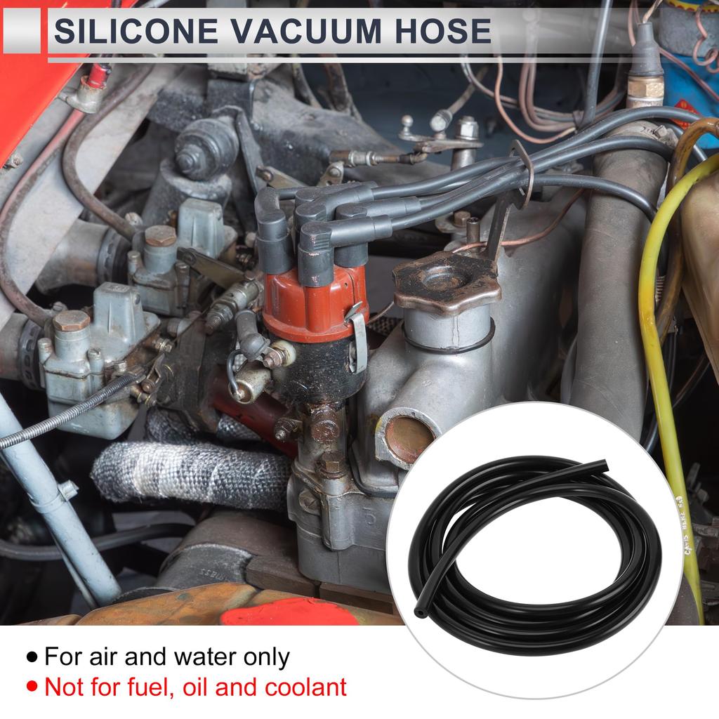 RATCHROLL 1PC Universal Silicone Vacuum Tube Hose High Temperature 6.6FT 3/16" 4mm ID 3.0mm