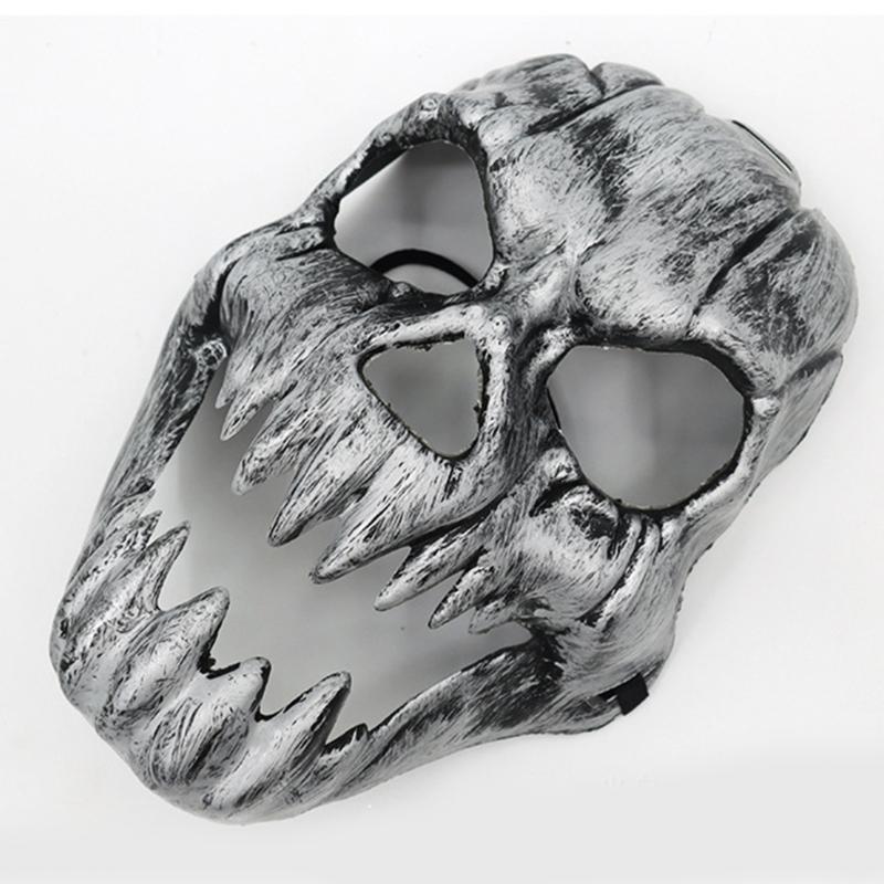 Horror Themed Kirin Face Mask Lightweight Plastic Face Covering Comfortable Wear Practical Halloween Party Accessory