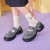 2025 summer new women's shoes Mary Jane shoes colored Velcro soft sole non-slip breathable flat bottom versatile fashion shoes