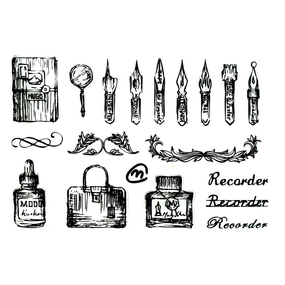 Journamm Timbri Vintage Carini Sigilli Fai da Te Timbri in Gomma Trasparente per Timbrare Scrapbooking Decorazione Materiali per Junk Journal Cancelleria