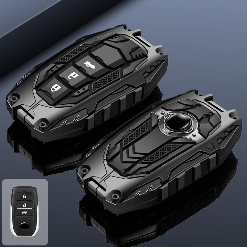 Zinc Alloy Car Key Case Cover For Toyota Land Cruiser 200 300 Prado Crown Tlk 200 Yaris Cross Hilux Innova Fortuner Camry 55