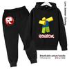 Σετ Φόρμας 2 Τεμαχίων Unisex με Εκτύπωση Roblox Ελαφρύ Φλις Παιδικό Φούτερ με Κουκούλα και Παντελόνι ηλικίας 4-14 Ετών Casual Αθλητική Ενδυμασία για Αρχές Φθινοπώρου Σετ Ρούχων