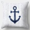 Home Decor Creative Blue Printed Pillowcase Square Sofa  Striped Plaid Cushion Cover ,(2)