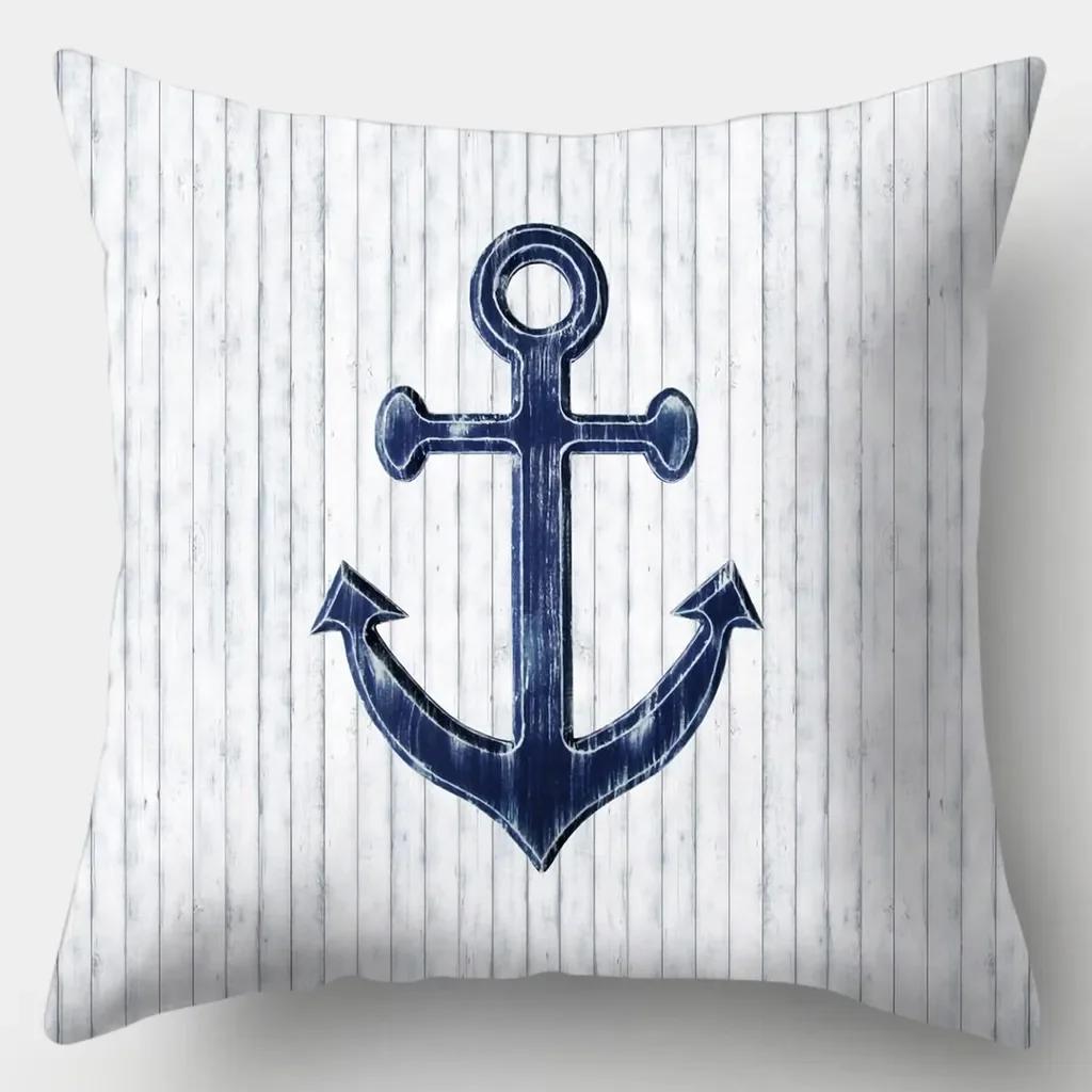 Домашний декор Креативная синяя наволочка с принтом Квадратная на диван Полосатая клетчатая наволочка ,(2) 30x30cm