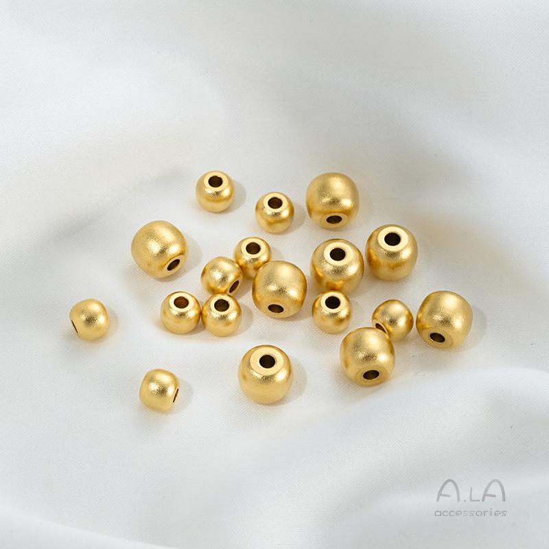 Handgefertigte Sandgoldfarbene Fassförmige Abstandshalterperlen für DIY Armbänder & Halsketten