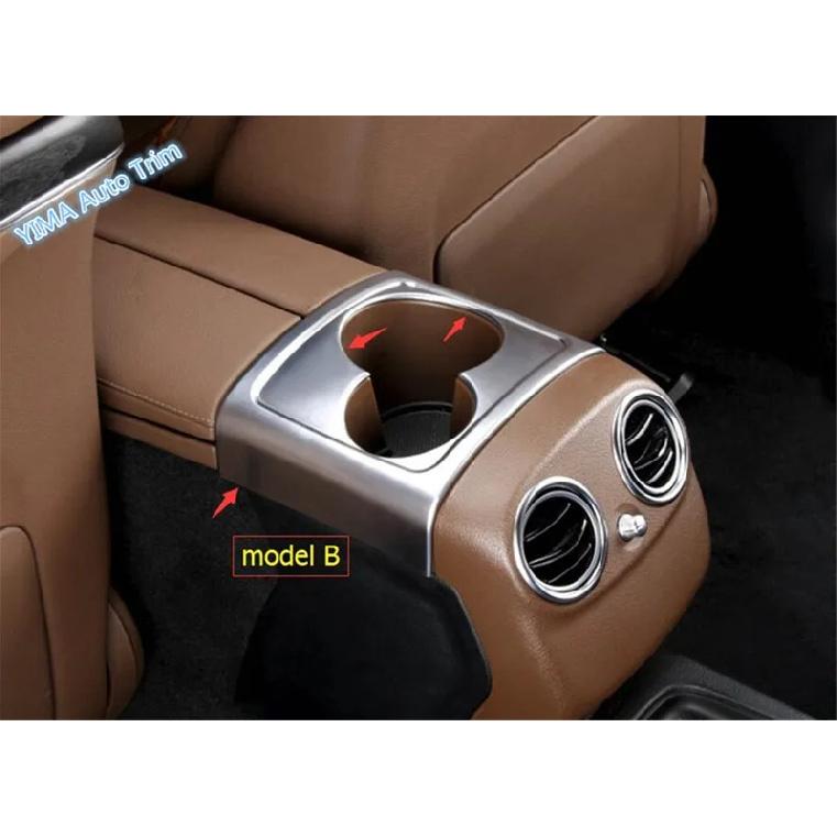 ABS Matte Car Armrest Box Water Cup Holder Decor Frame Accessories Cover Trim For Mercedes Benz E-Class E CLASS W213 2016 -