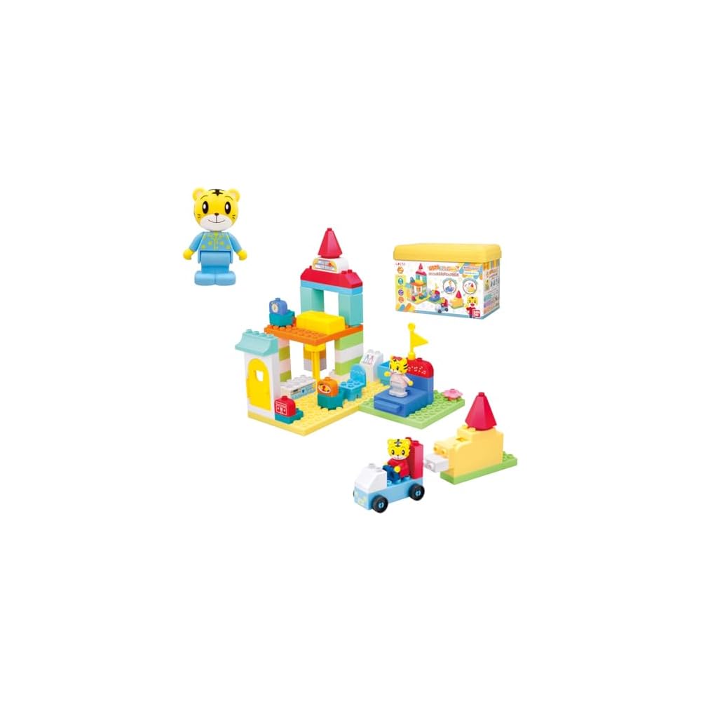 Bandai Shimajiro Action Block Series House Block Box with Shimajiro Block Doll Toy Set