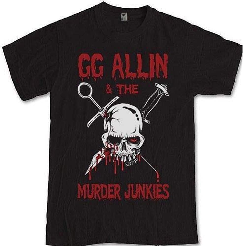 Gg Allin and The Murder Junkies Tee Singer Songwriter T Shirt L 4XL чёрный