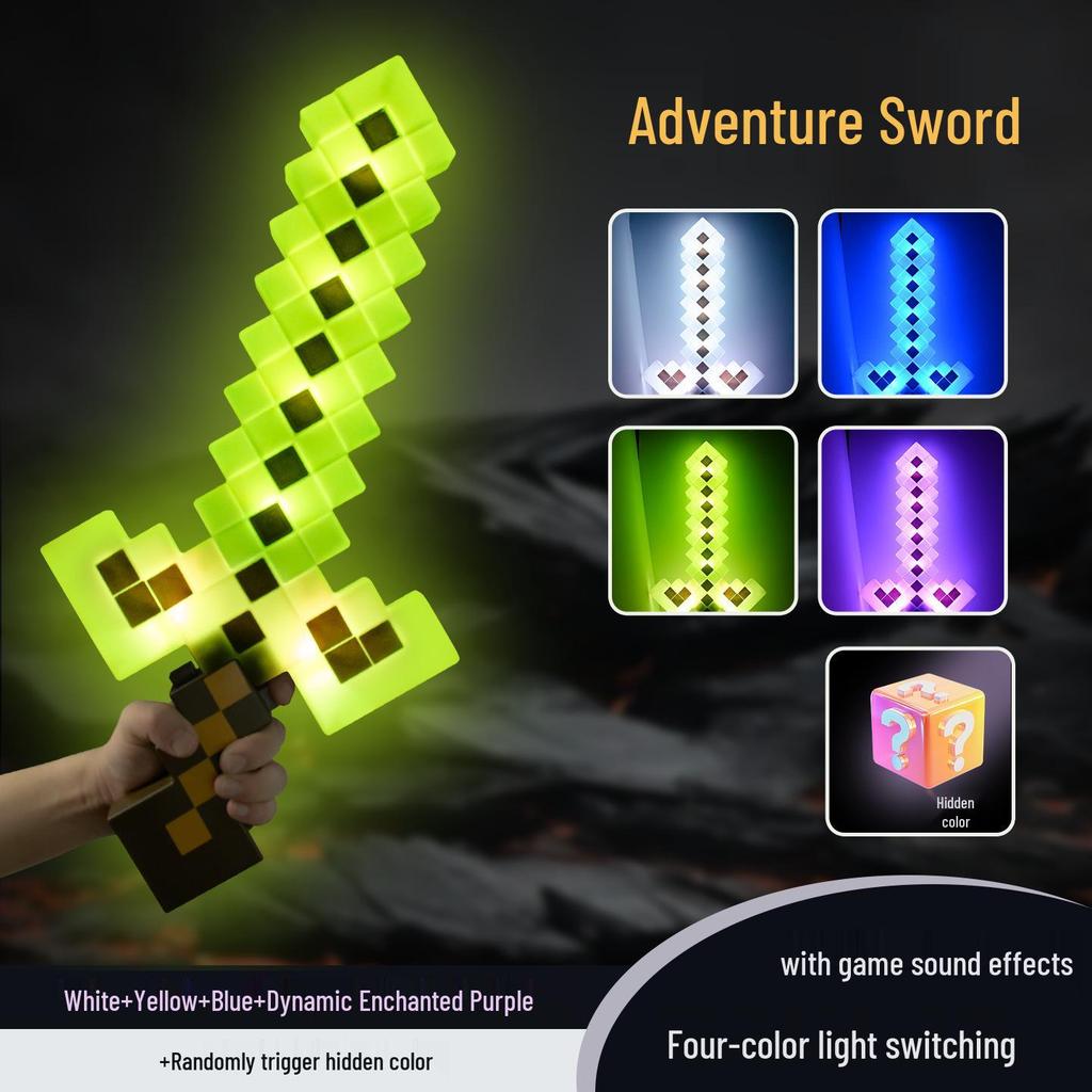 Diamond Ore Lamp - Color-Changing Minecraft Torch & Potion Bottle Night Light Gift