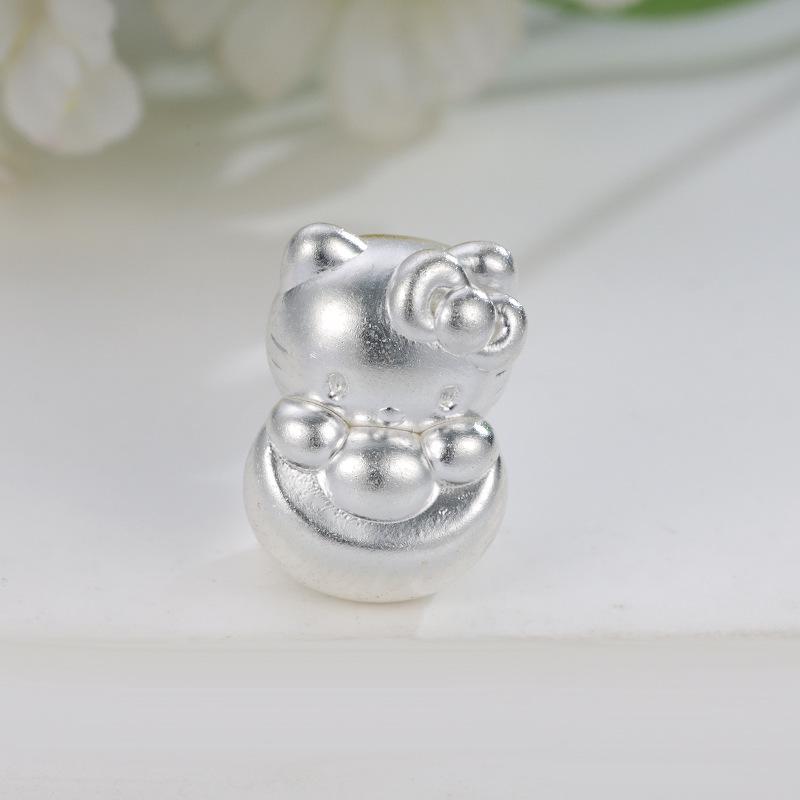 Hello Kitty Sterling Silver 999 Lucky Beads Bracelet - DIY Jewelry Accessory