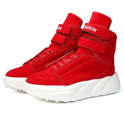 Móda Podzim Nové Červené Pánské Ležérní Tenisky Designérské Vysoké Skate Boty Pánské Platforma Módní Tenisky Pánské Street Sportovní Boty