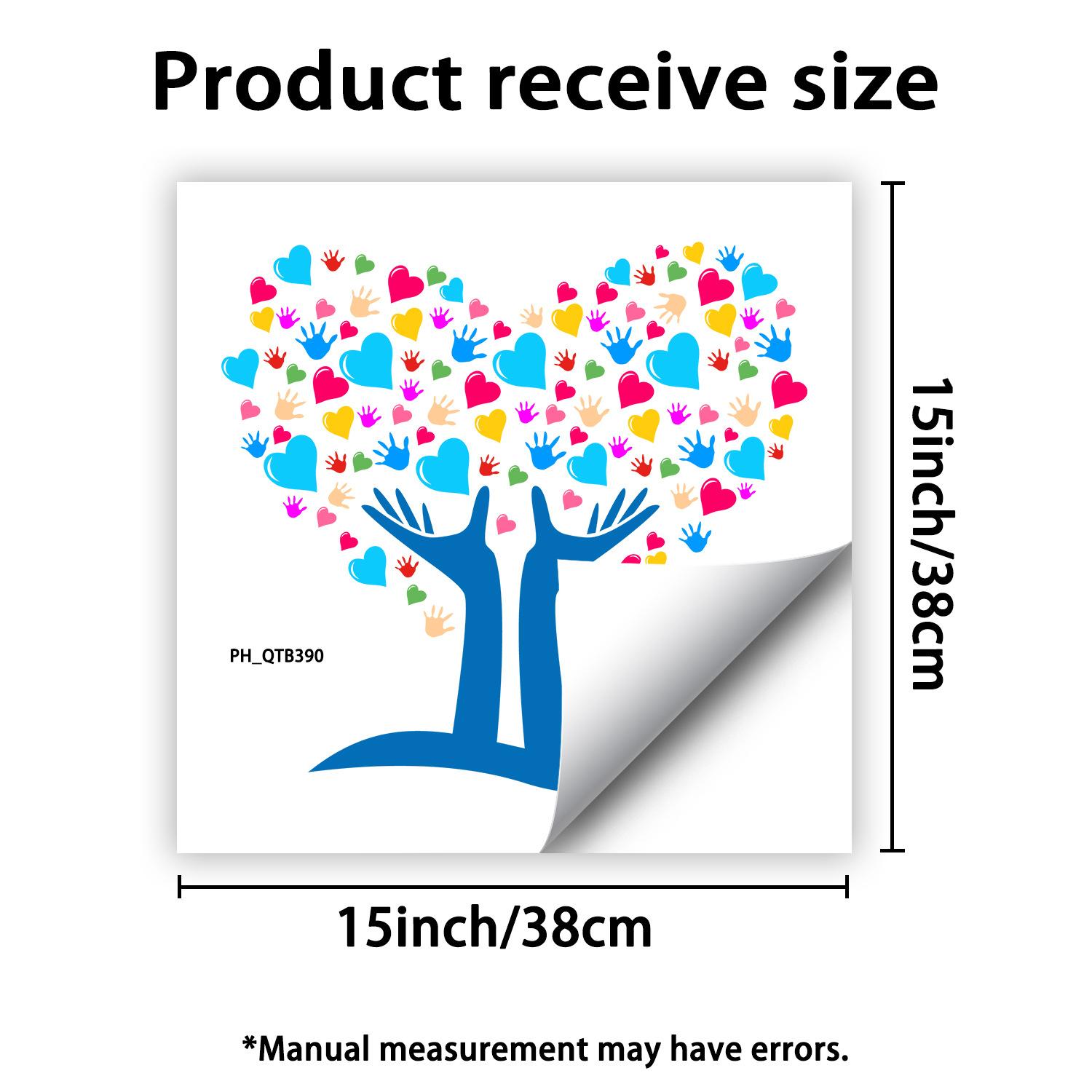 

Настенная наклейка Дерево Сердца Милая Креативная Самоклеящаяся Съемная для Детской Комнаты Детской Комнаты Домашнего Декора 38x38cm разноцветный