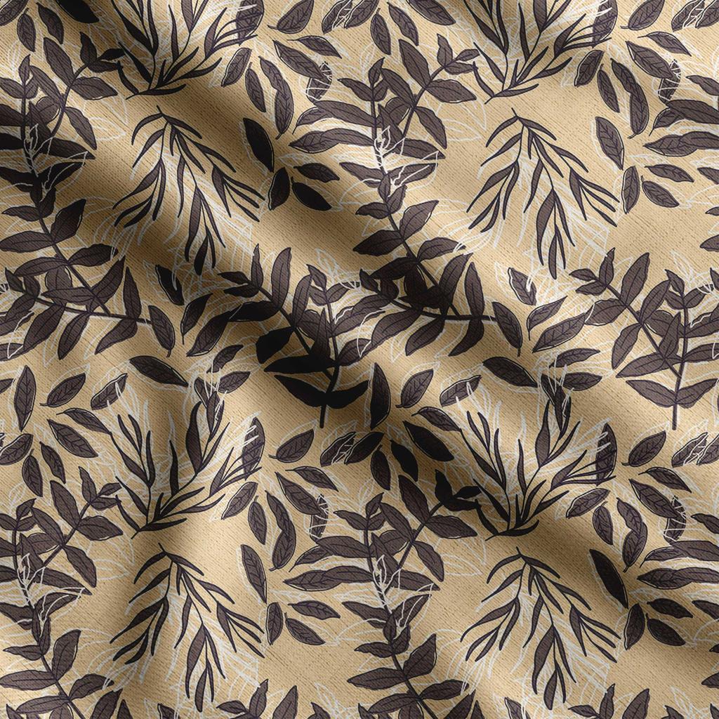 Soimoi Leaves Print,  Cotton Cambric, Quilting Fabric Sold by The Yard 42 Inch Wide, Medium Weight Cotton Fabric,
