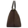 Longchamp Le Pliage Green Logo Contrast Design Nylon Dumpling Tote Bag Medium Women Tote Bags Mocha-Brown 1623919002