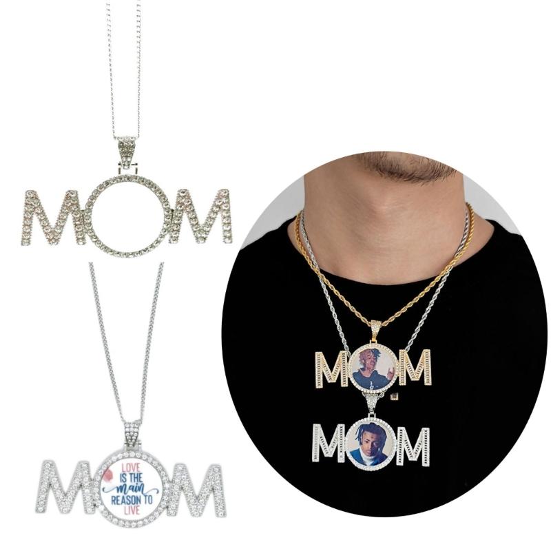 Sublimation Necklace MOM Pendant Neckchain Stylish Heat Transfer Clavicle Chain Elegant Accessories for Women Girls