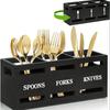 Portaposate Multiuso in Legno Premium Scatola Compatta da Scrivania per Utensili da Cucina Strumenti da Pranzo in Casa Camera da Letto