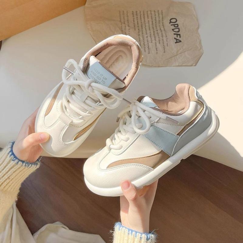 Versatile shoes thick baseplate shoes women's new spring and autumn students retro little white shoes