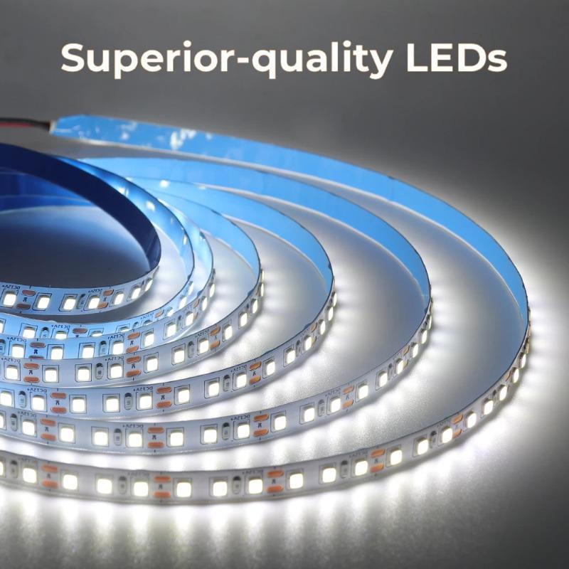 IP65 Wasserdichter 2835 LED-Streifen 5M 12V, 300LED Flexibles Bandlicht, Weiß Warmweiß Blau Grün Rot für Heimdekoration