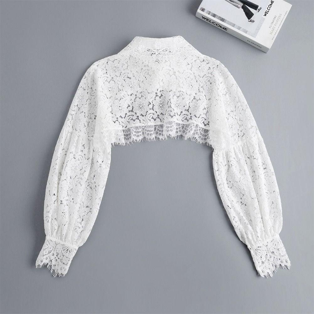 Chiffon False Collar Lace Loose Top Coat Cute Clothes Accessories  Girl