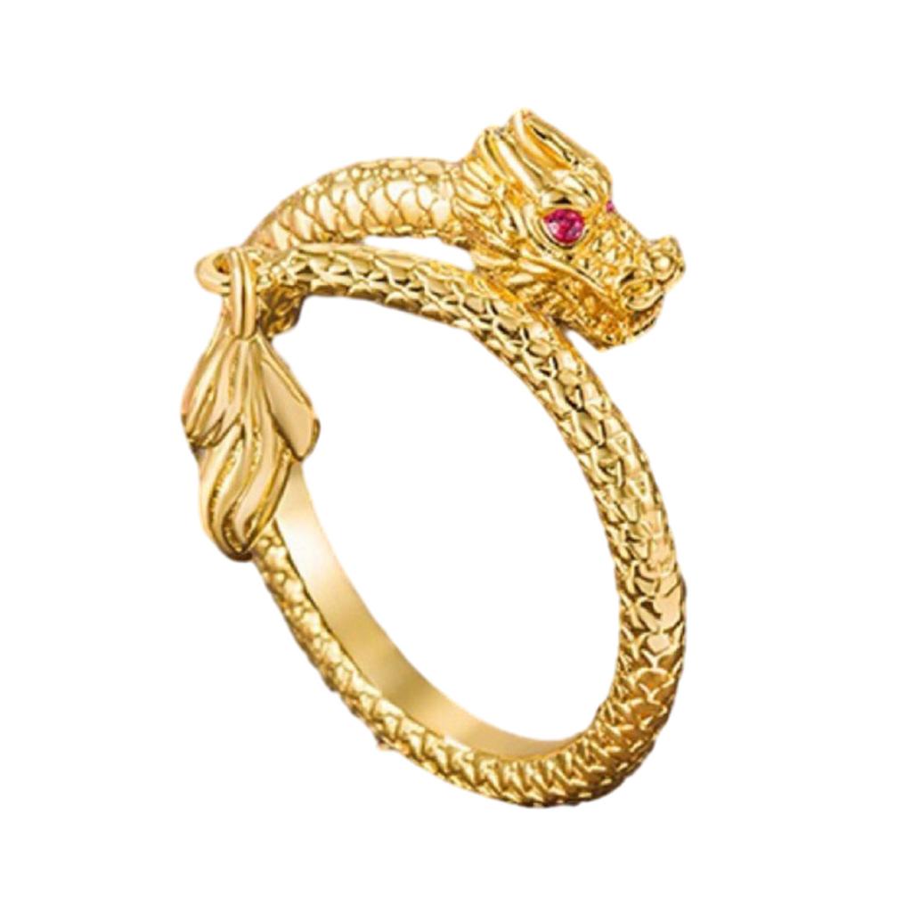 Dainty Dragon Shape Rings Adjustable Open Rings Graceful Accessory for Women Girl
