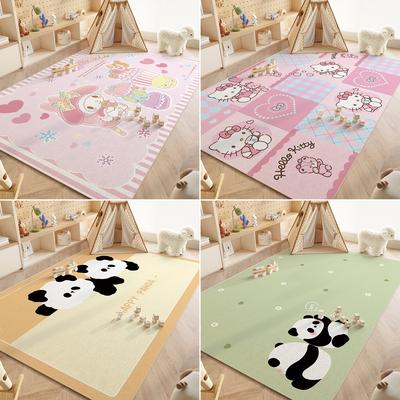 Hello Kitty Panda Cute Cartoon Carpet Living Room Bedroom Bedside Kitchen Entrance Door Mat Non-slip Decor Girl Child Rug