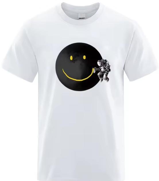 Summer Unisexs TShirt High Quality Cotton Funny Spaceunisex Printing Casual Loose ONeck Unisex Short Sleeve TShirt Male Tee Tops