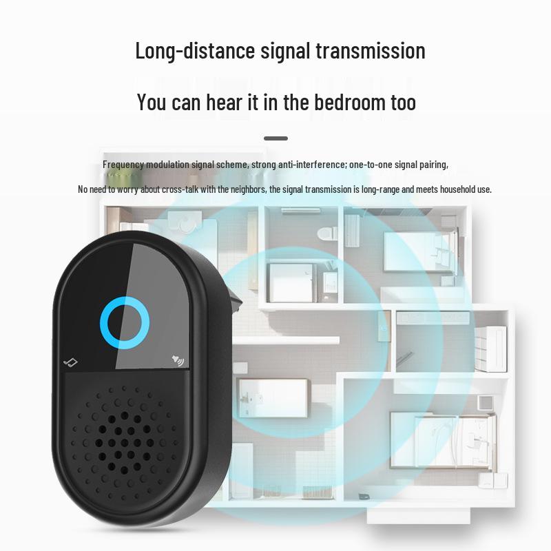 Новий бездротовий дверний дзвінок з живленням від енергії руху, висока гучність 433 МГц для складу або вулиці біля вілли