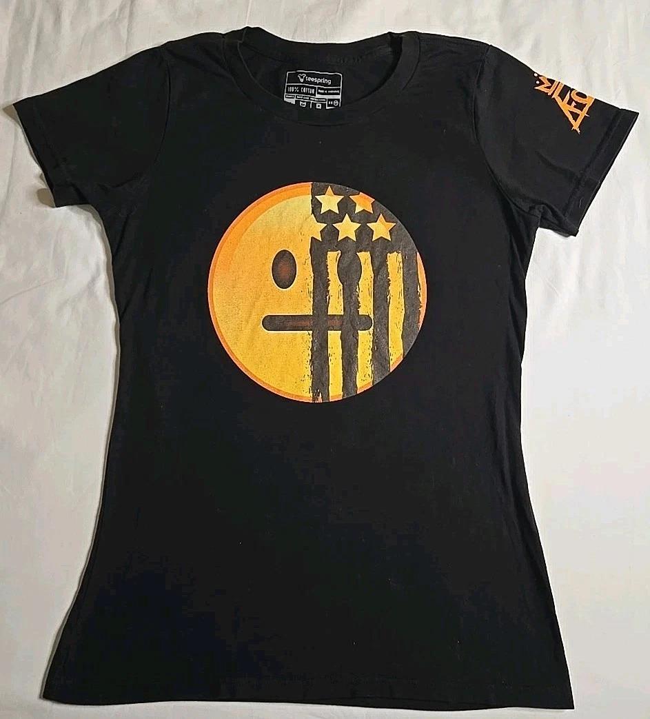 

Fall Out Boy Women s Emoji T-shirt Solid Black Size Medium S
