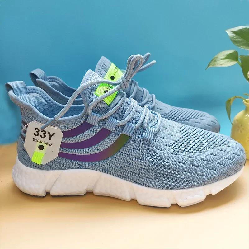 Summer Running Shoes Men's Sports Casual Fashion Breathable Lightweight Flat Shoes Comfortable Soft Training Exercise Men Shoes