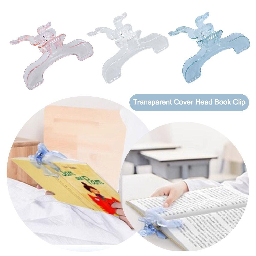 Plastic Reading Bookmark Holder Transparent Book Holder  for Stationery School Supplies