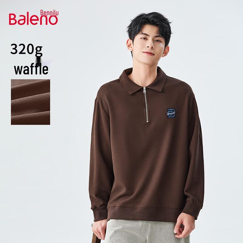 

Baleno Men s Waffle Knit Half-Zip Sweatshirt 2XL