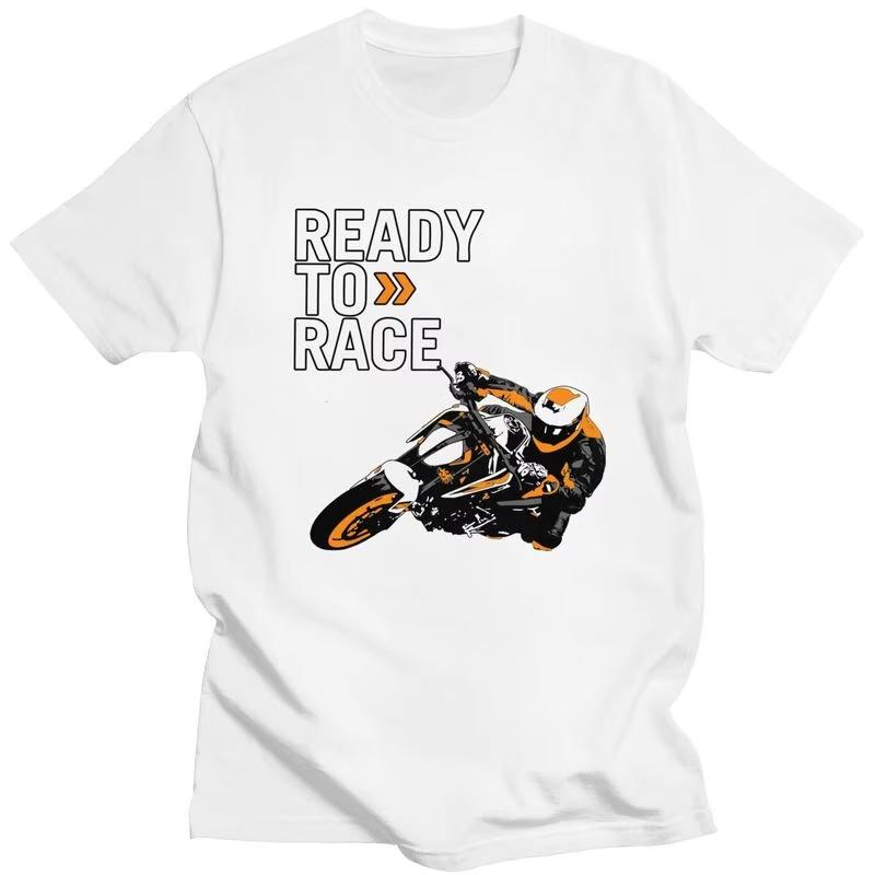 Custom Handsome Ready To Race T Shirt Men Short Sleeved 100 Cotton Tshirt Casual Motorbike Racing Enduro Tee Fashion Tshirt