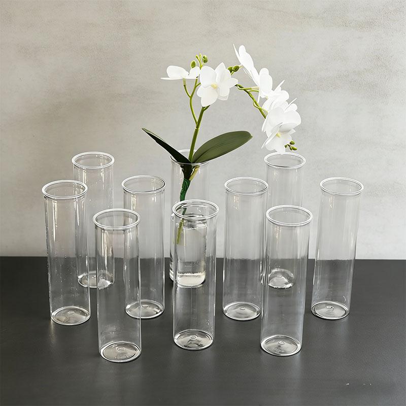 20/15plastic cylindrical vases, high transparency vase set, suitable for simple desktop flower arrangement decoration