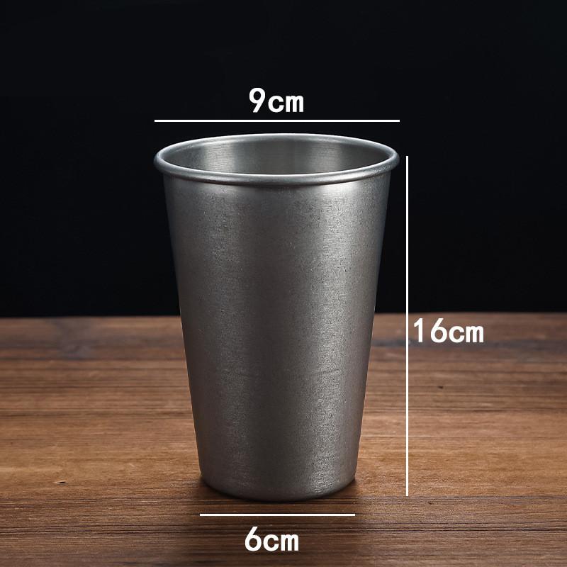 Retro kufel do piwa w stylu japońskim na herbatę, ze stali nierdzewnej, dwuwarstwowy, kubek do kawy, do biura, do domu, do wody, do mleka, tumbler do napojów, naczynie do picia